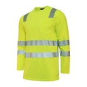 T-Paita Hi-Vis LK3 pitkähihainen taskulla