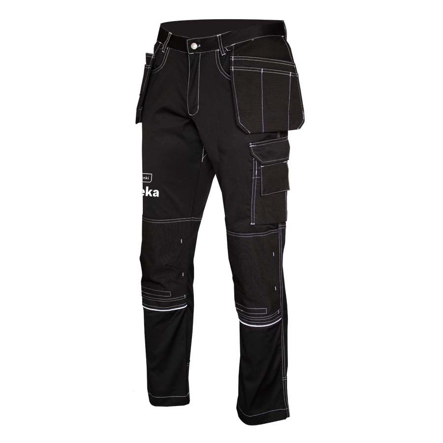 Pants with hanging pockets black
