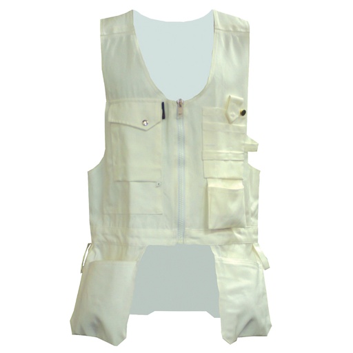 [57240] Vest with hanging pockets PAINTERS white