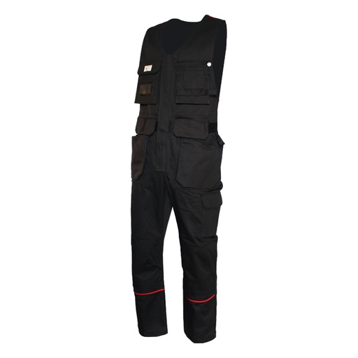 [17560] Overall with hanging pockets FR AST ARC black/red