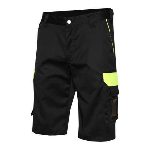 [38100] Shorts black/yellow