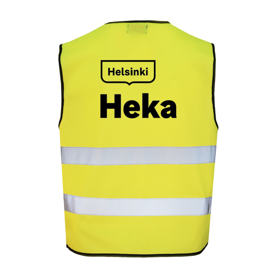 HEKA Huomioliivi Hi-Vis LK2 vetoketjulla