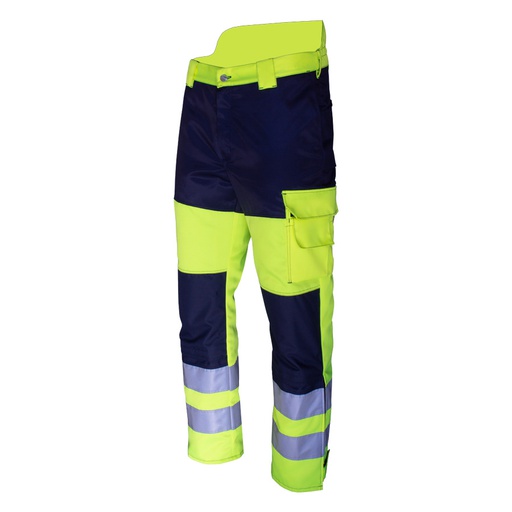 [3484773056] Talvihousut Hi-Vis LK2 korkea vyötärö (L, keltainen/navy)