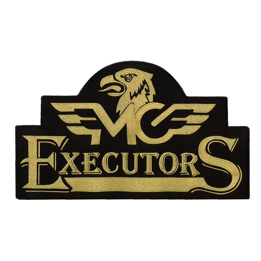 Executors brodeerattu selkämerkki