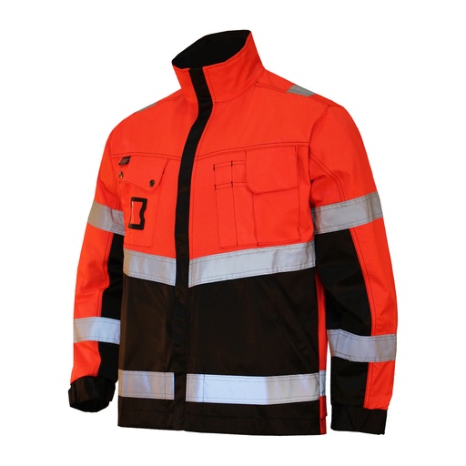 [4184325000] Takki Hi-Vis LK3 (mittatilaus, punainen/musta)