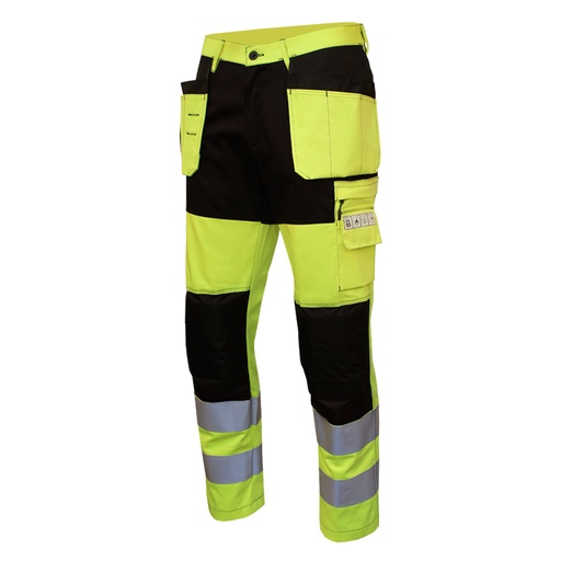 [3736275044] Pants with hanging pockets Multinorm Class 2 (44, yellow/black)