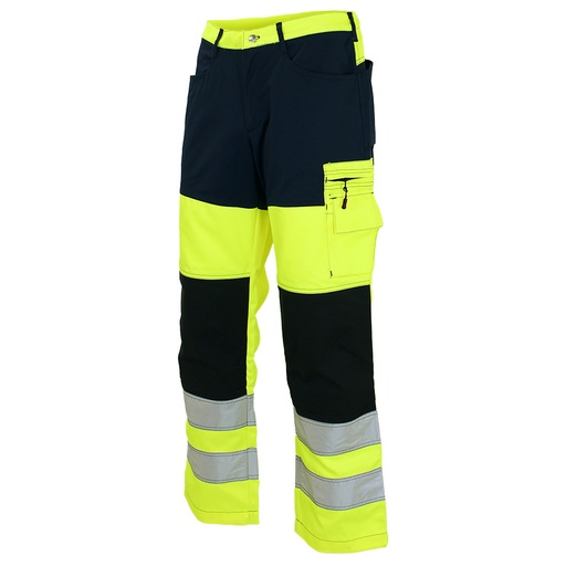 [3284273050] Trousers Hi-Vis CL2 Stretch (50, yellow/navy)
