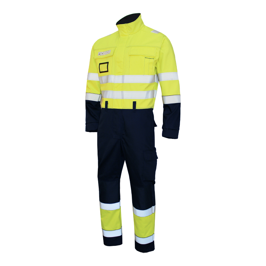 Coverall Multinorm CL3 yellow/navy
