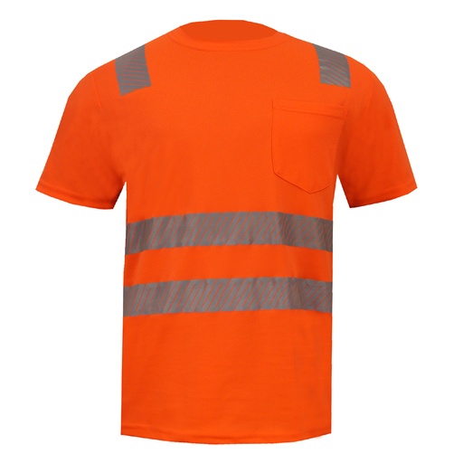 [2141299056] T-Shirt Hi-Vis Class 2 with pocket (L, orange)