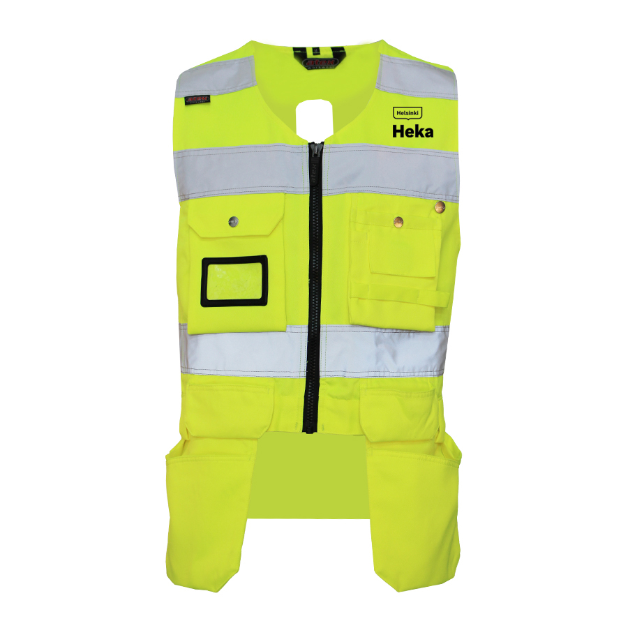 HEKA Vest with hanging pockets Hi-Vis CL2