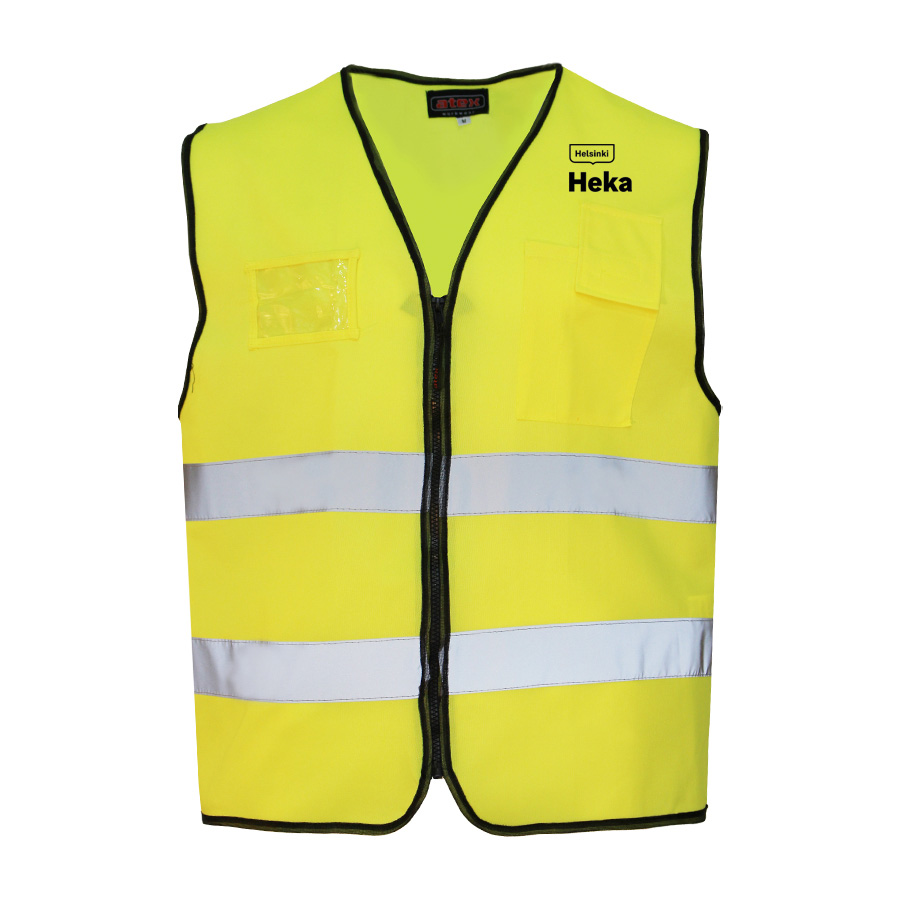 HEKA Huomioliivi Hi-Vis LK2 vetoketjulla