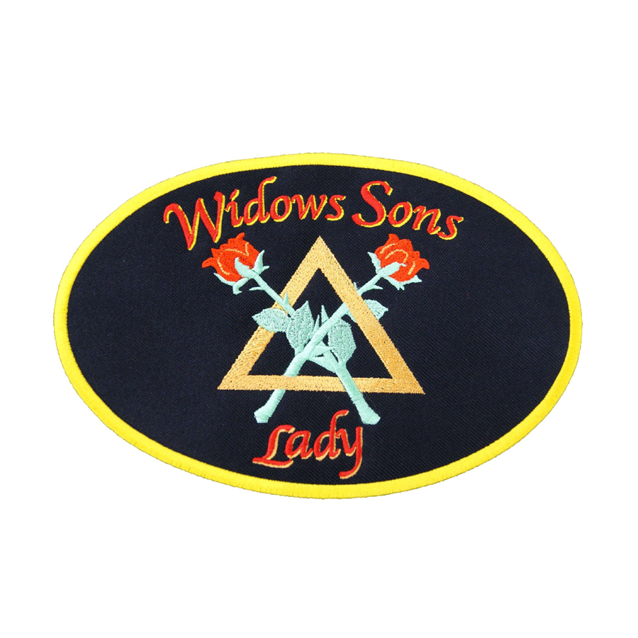 Widows Sons Lady brodeerattu selkämerkki 