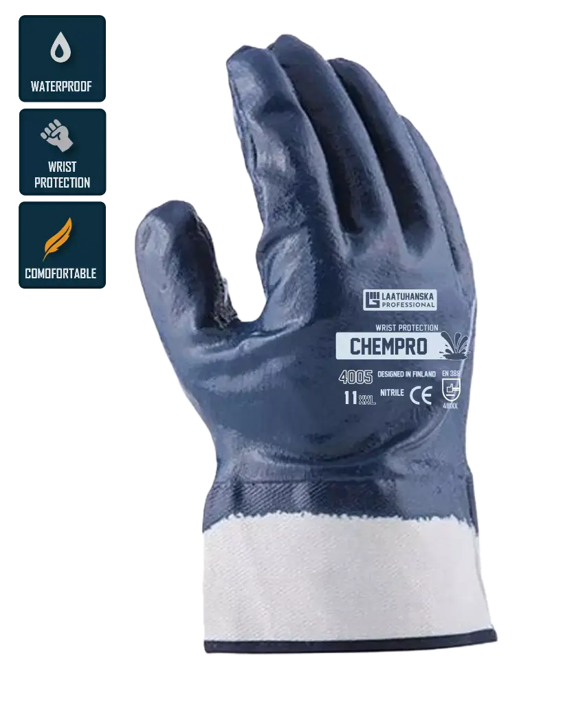 Nitriilipinnoitettu ChemPRO Käsine 4005