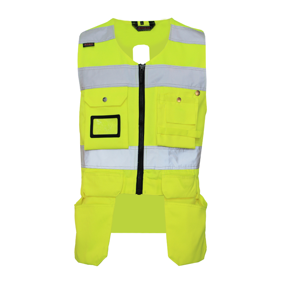 Vest with hanging pockets Hi-Vis CL2