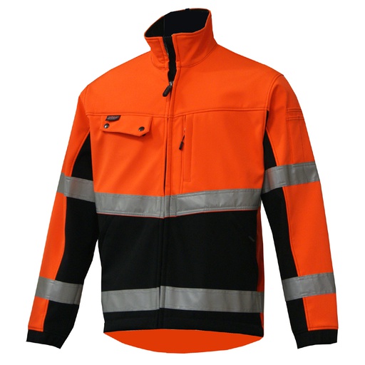 [4177219052] Softshell Jacket Hi-Vis CL2 (M, orange/black)