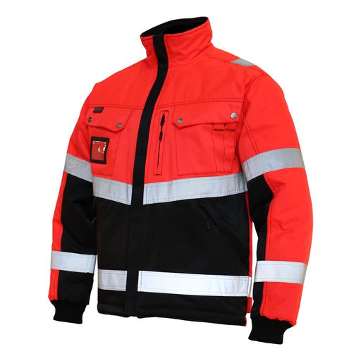 [4184825056] Winter Jacket Hi-Vis Class 3 (L, red/black)