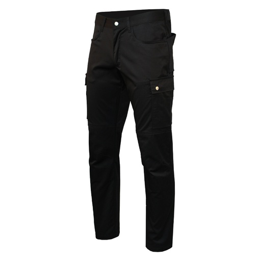 [3213055052] Pants with thigh pockets black (52)