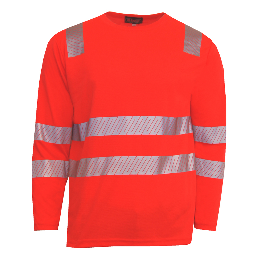 T-Shirt Hi-Vis Class 3 LSL red
