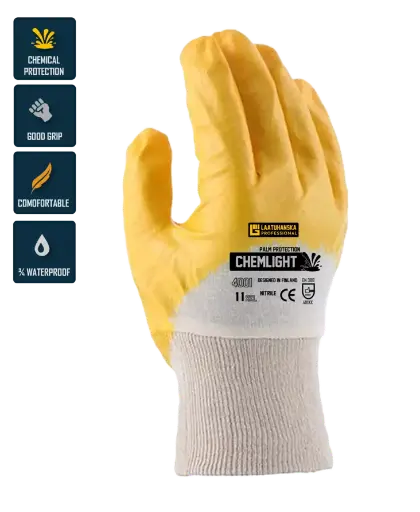 Nitrile Coated Glove 4001 Yellow