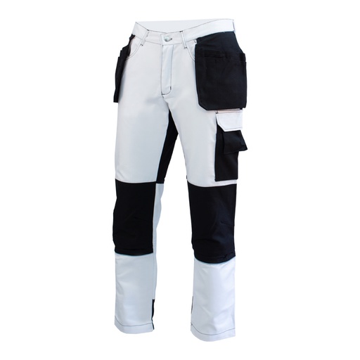 Painters Trousers with hanging pockets white/black