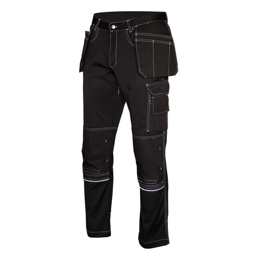 Trousers with hanging pockets black